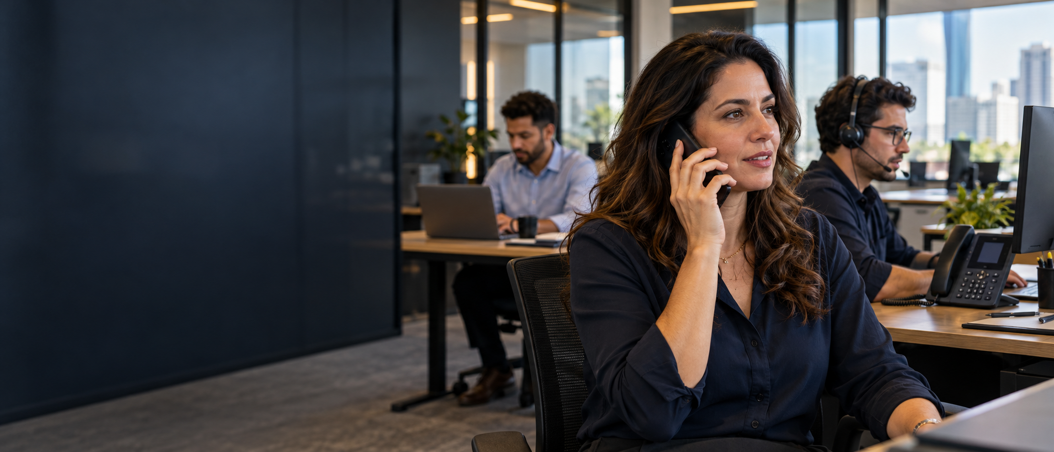 Equipe de atendimento e suporte da Attus Telecom em atividade